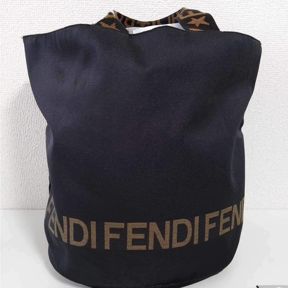 Fendi Black and Brown Tote Bag